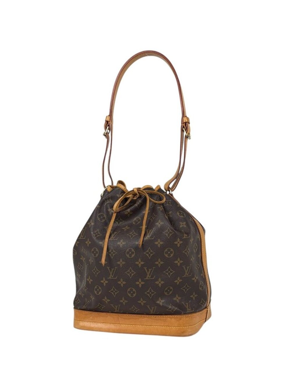 Louis Vuitton Noe Shoulder Bag Drawstring Monogram Brown